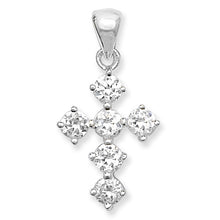 Load image into Gallery viewer, Sterling Silver CZ Cross SKU 0112314
