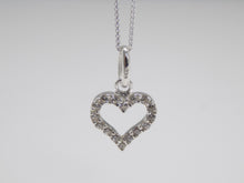 Load image into Gallery viewer, Sterling Silver CZ Open Heart Pendant SKU 0112483
