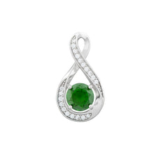 Load image into Gallery viewer, Sterling Silver Stone Set Infinity Birthstone Pendant
