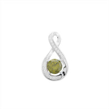 Load image into Gallery viewer, Sterling Silver Stone Set Infinity Birthstone Pendant
