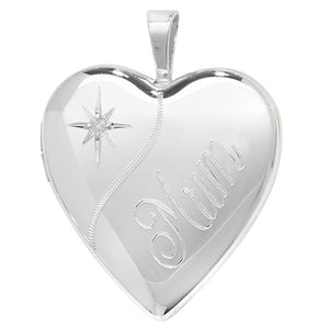 Sterling Silver Mum Heart Locket SKU 0115015
