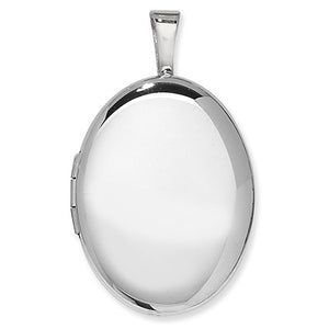 Sterling Silver plain oval locket SKU 0115106