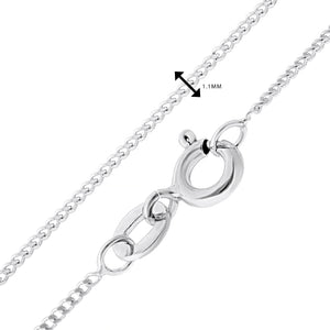 Sterling Silver 24" Fine Curb Chain SKU 0124004