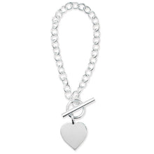 Load image into Gallery viewer, Sterling Silver Belcher Heart Bracelet SKU 0132004
