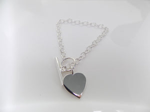 Sterling Silver Belcher Heart Bracelet SKU 0132004