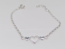 Load image into Gallery viewer, Sterling Silver Kids Heart Bracelet SKU 0132076
