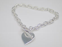Load image into Gallery viewer, Sterling Silver Belcher Heart Bracelet SKU 0132129
