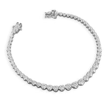 Load image into Gallery viewer, Sterling Silver Graduated CZs Bracelet SKU 0133011
