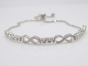 Sterling Silver CZ Infinity Bracelet SKU 0133047