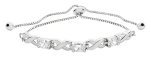 Sterling Silver CZ X Link Bracelet SKU 0133060