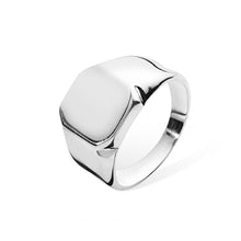 Load image into Gallery viewer, Sterling Silver Gents Square Plain Signet Ring SKU 0135002
