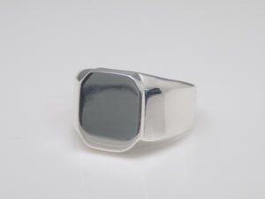 Sterling Silver Gents Square Plain Signet Ring SKU 0135002