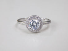 Load image into Gallery viewer, Sterling Silver CZ Halo Ring SKU 0136009
