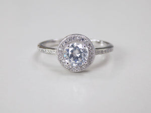 Sterling Silver CZ Halo Ring SKU 0136009