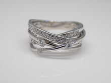 Load image into Gallery viewer, Sterling Silver 4 Strand Multi CZ Band Ring SKU 0136047
