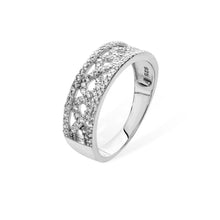 Load image into Gallery viewer, Sterling Silver CZ Infinity Fancy Band Ring SKU 0136068
