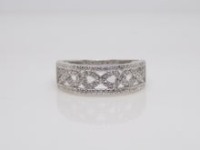 Load image into Gallery viewer, Sterling Silver CZ Infinity Fancy Band Ring SKU 0136068
