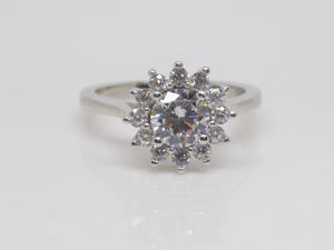 Sterling Silver CZ Flower Cluster Ring SKU 0136077