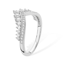 Load image into Gallery viewer, Sterling Silver CZ Wishbone Ring SKU 0136113
