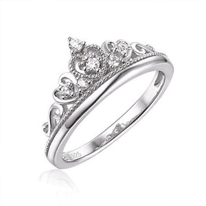 Sterling Silver CZ Crown Ring SKU 0136219