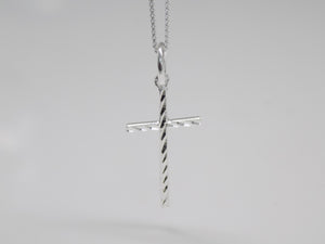 Sterling Silver Diamond Cut Thin Cross SKU 0143009