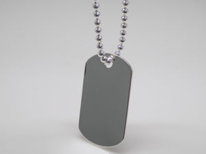 Gents Sterling Silver Dog Tag Pendant SKU 0211001