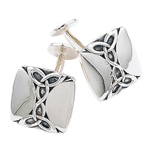 Load image into Gallery viewer, Sterling Silver Celtic Design Square Cufflinks SKU 0234005
