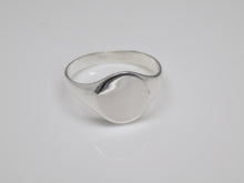 Load image into Gallery viewer, Gents Sterling Silver Plain Oval Signet Ring SKU 0235004
