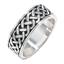 Load image into Gallery viewer, Sterling Silver Gents Celtic Style Ring SKU 0235010
