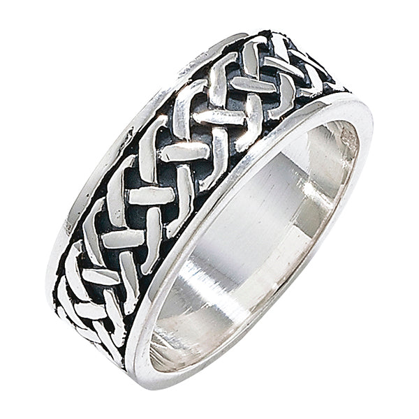 Sterling Silver Gents Celtic Style Ring SKU 0235010