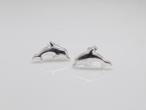Sterling Silver Plain Dolphin Stud Earrings SKU 0306011
