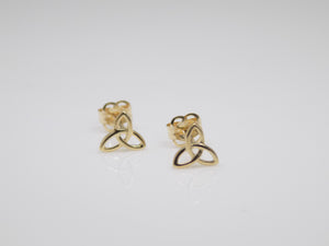 9ct Yellow Gold Trinity Knot Stud Earrings SKU 1506001