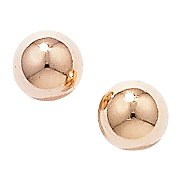 9ct Yellow Gold 3mm Plain Ball Stud Earrings SKU 1506002