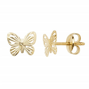 9ct Yellow Gold Butterfly Stud Earrings SKU 1506011