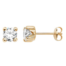 Load image into Gallery viewer, 9ct Yellow Gold 5MM CZ Stud Earrings SKU 1507021
