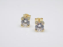 Load image into Gallery viewer, 9ct Yellow Gold 5MM CZ Stud Earrings SKU 1507021
