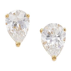 9ct Yellow Gold 7MM CZ Pear Stud Earrings SKU 1507034