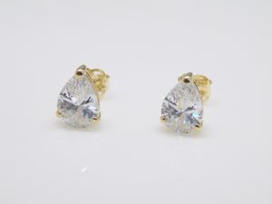 9ct Yellow Gold 7MM CZ Pear Stud Earrings SKU 1507034