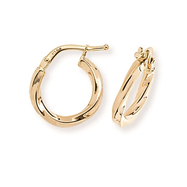 9ct Yellow Gold Twist Hoop Earrings SKU 1510067
