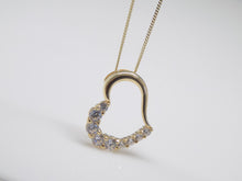 Load image into Gallery viewer, 9ct Yellow Gold Lopsided CZ Heart Pendant SKU 1512004
