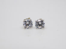 Load image into Gallery viewer, 9ct White Gold 6MM Claw Set CZ Stud Earrings SKU 1607011
