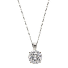 Load image into Gallery viewer, 9ct White Gold Claw Set CZ Pendant &amp; Earrings Set SKU 0701005
