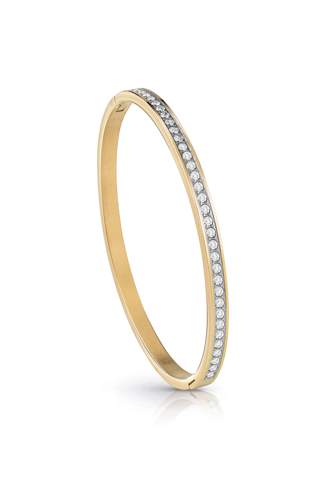 Guess Bangle, Gold Tone Steel, Stone Set SKU 3001480