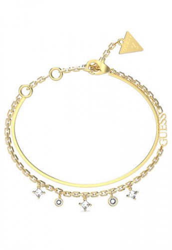 Guess Bracelet Stainless Steel Gold Tone Double Layered SKU 3001484