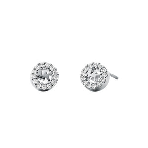 Michael Kors Earrings Pave Crystals Sterling Silver Rhodium Plated SKU 3010001