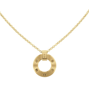 Ladies Tommy Hilfiger Stainless Steel Gold Tone Necklace SKU 3016052