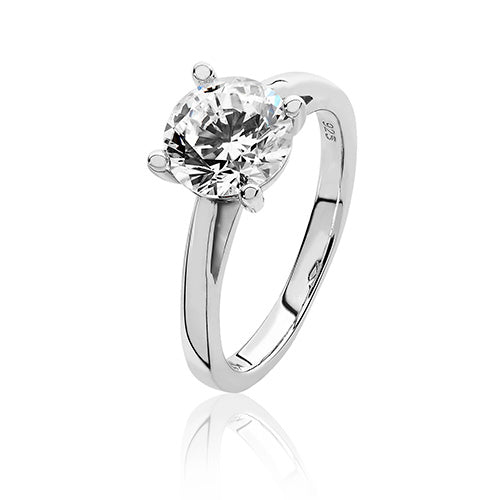 Sterling Silver Round CZ Solitaire Ring SKU 3043098