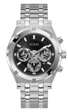 Load image into Gallery viewer, ﻿Gents Guess Watch Stainless Steel Silver Tone Strap, Black Dial, Mini Dials SKU 4001182
