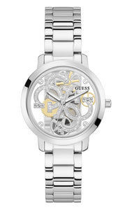 Ladies Guess Watch Stainless Steel Silver Tone, Silver Tone Multi G Dial SKU 4001184