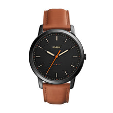 Load image into Gallery viewer, Gents Fossil Watch Tan Leather Strap, Black Dial SKU 4002001
